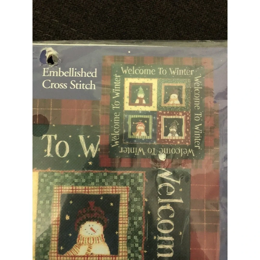 Candamar Design Embellished Cross Stitch Welcome To Winter Kit New 2002